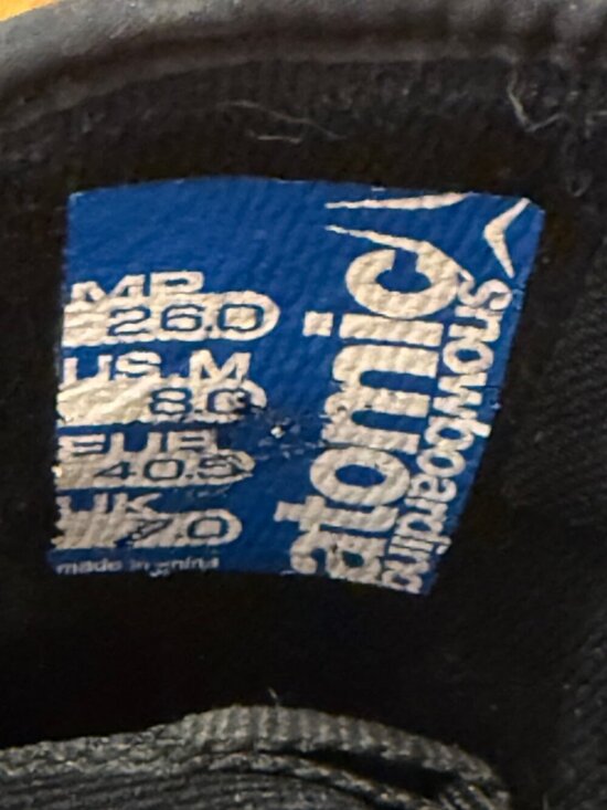 Atomic Snowboard Boots Size US 8 Black With Patterned Design - Mens Snow Gear main image 10
